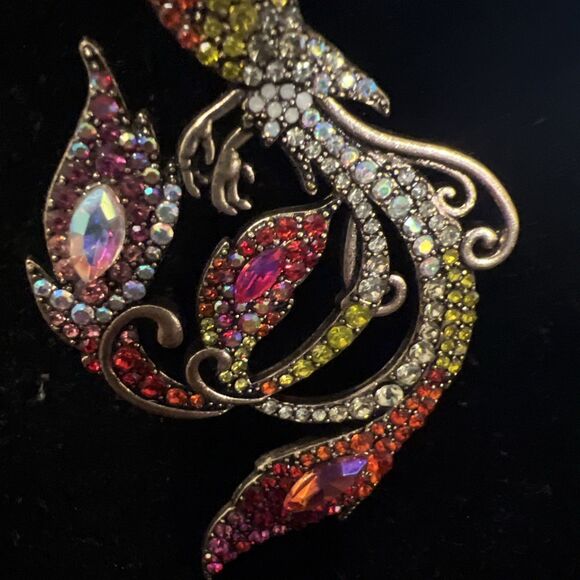 Jewelry Brooch Red Phoenix Brooch Rhinestone - Picture 9 of 13